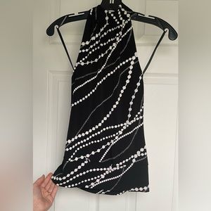 White House Black Market tie neck shirt